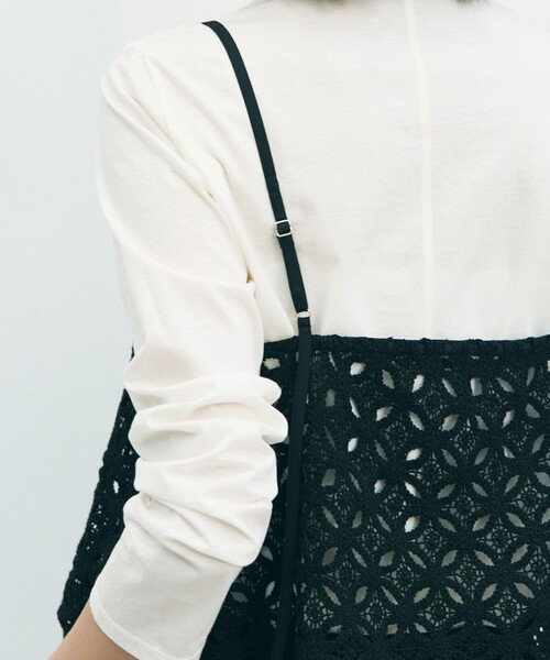 UNFILO(アンフィーロ)の「【2点セット】ラッセルレース キャミレイヤード Tシャツ(Tシャツ/カットソー・レディース・ホワイト系・MEDIUM/SMALL)」の4枚目の写真