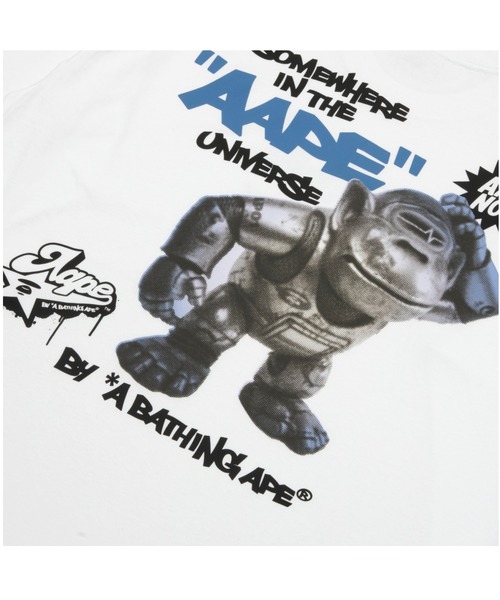 AAPE BY A BATHING APE(エーエイプバイアベイシングエイプ)の「AAPE MAIN LONG SLEEVE TEE(Tシャツ/カットソー・メンズ・ブラック/ホワイト・LARGE/X-LARGE/MEDIUM/SMALL)」の4枚目の写真