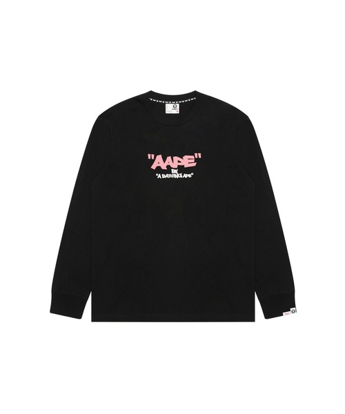 AAPE BY A BATHING APE(エーエイプバイアベイシングエイプ)の「AAPE MAIN LONG SLEEVE TEE(Tシャツ/カットソー・メンズ・ブラック/ホワイト・LARGE/X-LARGE/MEDIUM/SMALL)」の5枚目の写真