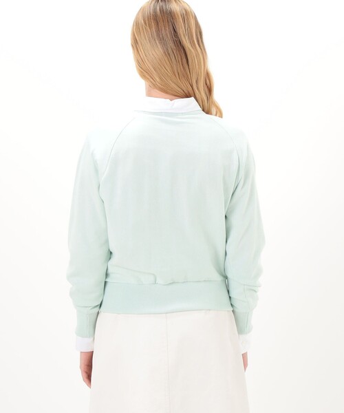 MACPHEE（マカフィー）の「コットンテリー クルーネックプルオーバー（スウェット・レディース・ライトグリーン/ホワイト・S）」の6枚目の写真