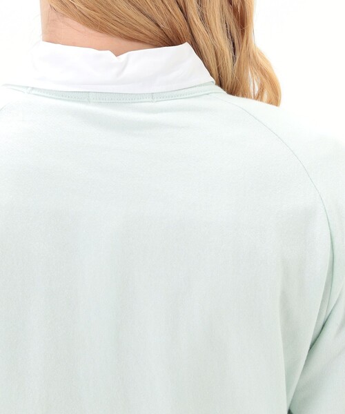 MACPHEE（マカフィー）の「コットンテリー クルーネックプルオーバー（スウェット・レディース・ライトグリーン/ホワイト・S）」の8枚目の写真