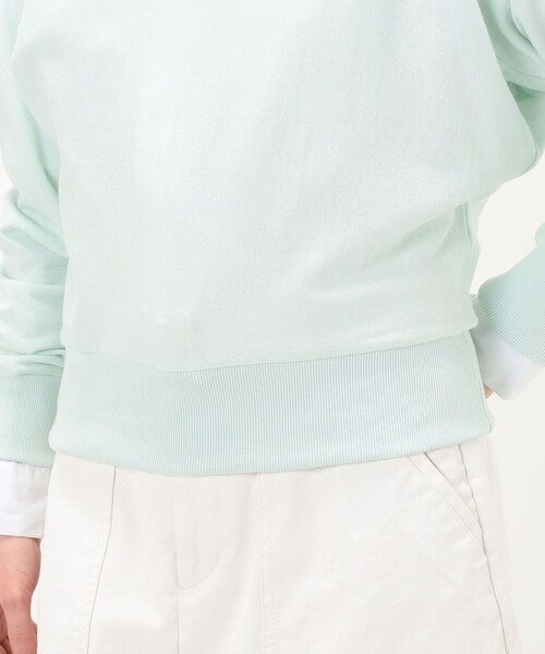 MACPHEE（マカフィー）の「コットンテリー クルーネックプルオーバー（スウェット・レディース・ライトグリーン/ホワイト・S）」の10枚目の写真