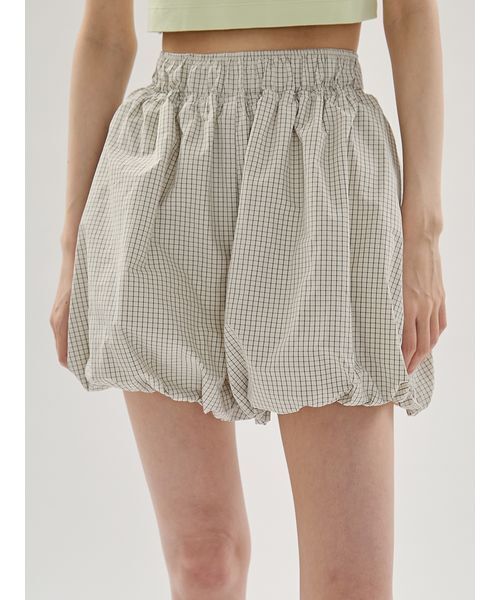 emmi（エミ）の「バルーンショートパンツ/撥水【セットアップ対応】（その他パンツ・レディース・ブラック/チェック・F）」の4枚目の写真