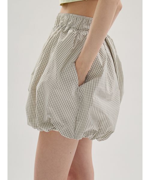 emmi（エミ）の「バルーンショートパンツ/撥水【セットアップ対応】（その他パンツ・レディース・ブラック/チェック・F）」の6枚目の写真