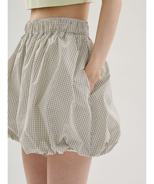 emmi（エミ）の「バルーンショートパンツ/撥水【セットアップ対応】（その他パンツ・レディース・ブラック/チェック・F）」の7枚目の写真