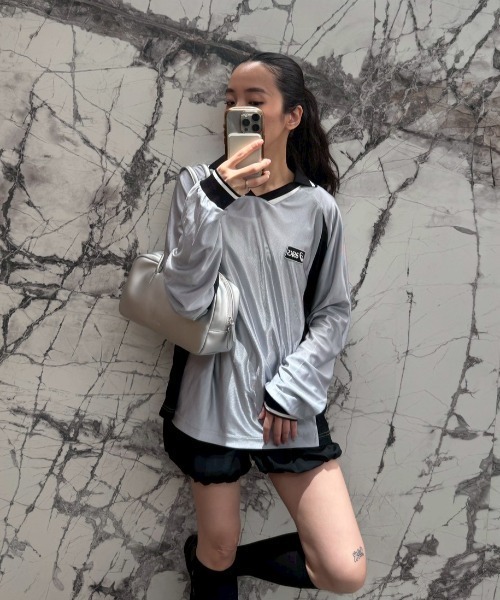 emmi（エミ）の「バルーンショートパンツ/撥水【セットアップ対応】（その他パンツ・レディース・ブラック/チェック・F）」の2枚目の写真