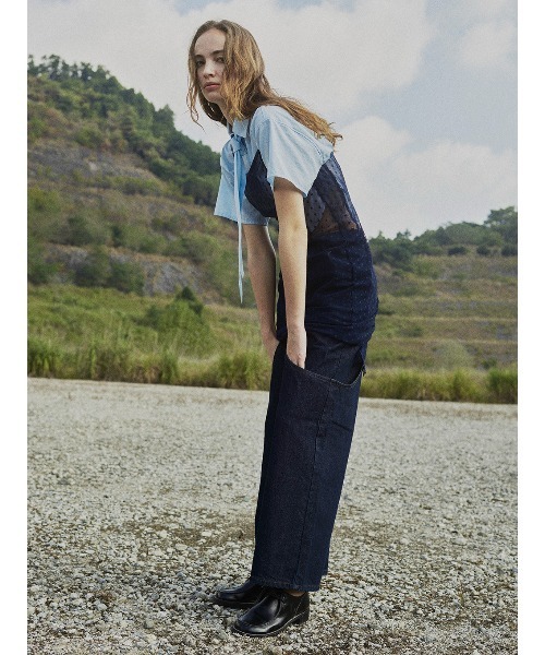 ELCHELE（エルチェレ）の「DOUBLE KNEE EXL DENIM（デニムパンツ・レディース・インディゴブルー/ブルー・24inch/26inch/25inch）」の13枚目の写真