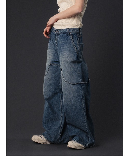 ELCHELE（エルチェレ）の「DOUBLE KNEE EXL DENIM（デニムパンツ・レディース・インディゴブルー/ブルー・24inch/26inch/25inch）」の20枚目の写真