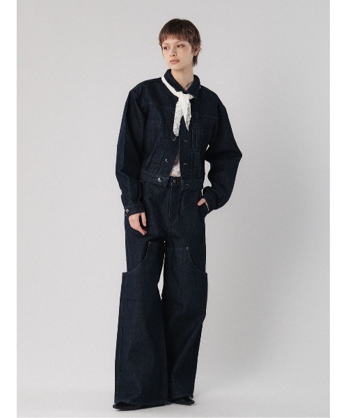 ELCHELE（エルチェレ）の「DOUBLE KNEE EXL DENIM（デニムパンツ・レディース・インディゴブルー/ブルー・24inch/26inch/25inch）」の9枚目の写真