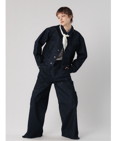 ELCHELE（エルチェレ）の「DOUBLE KNEE EXL DENIM（デニムパンツ・レディース・インディゴブルー/ブルー・24inch/26inch/25inch）」の10枚目の写真