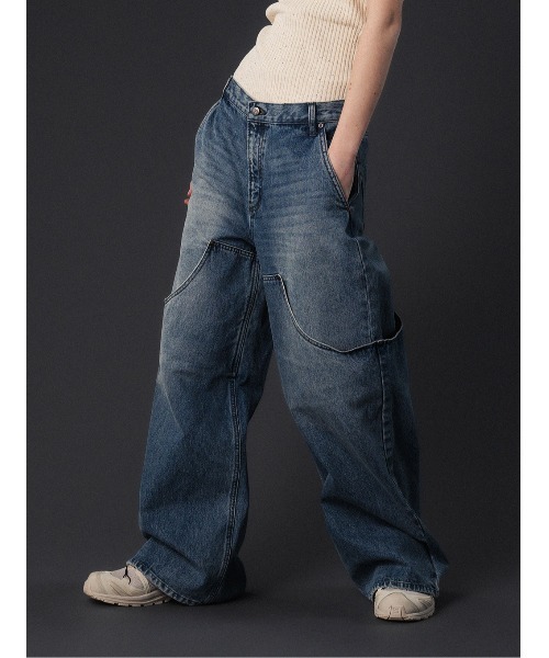 ELCHELE（エルチェレ）の「DOUBLE KNEE EXL DENIM（デニムパンツ・レディース・インディゴブルー/ブルー・24inch/26inch/25inch）」の19枚目の写真