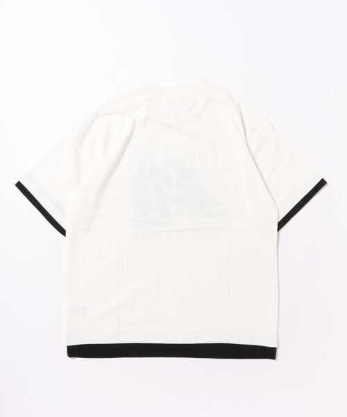 CONVERSE（コンバース）の「CONVERSE/コンバース　レイヤード風プリント半袖Ｔシャツ（Tシャツ/カットソー・キッズ・オフホワイト/サックスブルー・130cm/140cm/150cm/160cm）」の3枚目の写真