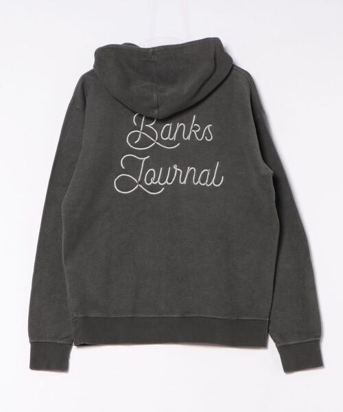 BANKS（バンクス）の「HOODIE/BANKS JOURNAL/バンクスジャーナル ブランドロゴ プルオーバーパーカー（パーカー・メンズ・ブラック/マスタード・MEDIUM）」の3枚目の写真