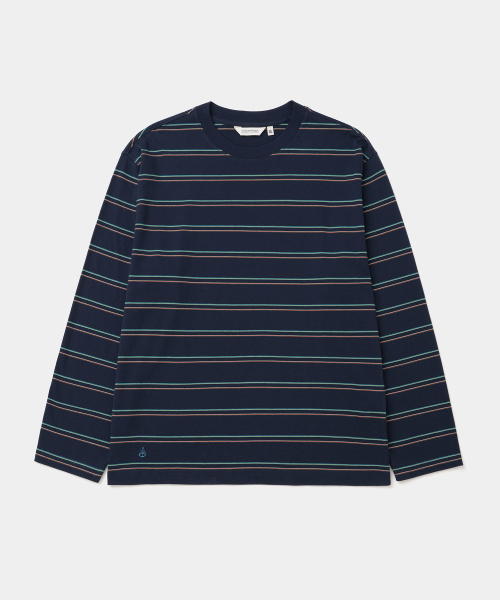 UNIFORM BRIDGE(ユニフォームブリッジ)の「vintage stripe l/s t-shirt navy(Tシャツ/カットソー・メンズ・その他・SMALL/MEDIUM/LARGE/X-LARGE/XX-LARGE)」の1枚目の写真