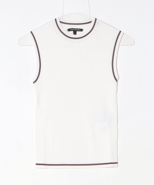 ARMANI EXCHANGE(アルマーニエクスチェンジ)の「【A|X アルマーニ エクスチェンジ】スリーブレス ニットプルオーバー(ニット/セーター・レディース・ブラウン/ホワイト・X-SMALL/SMALL/MEDIUM/LARGE)」の2枚目の写真