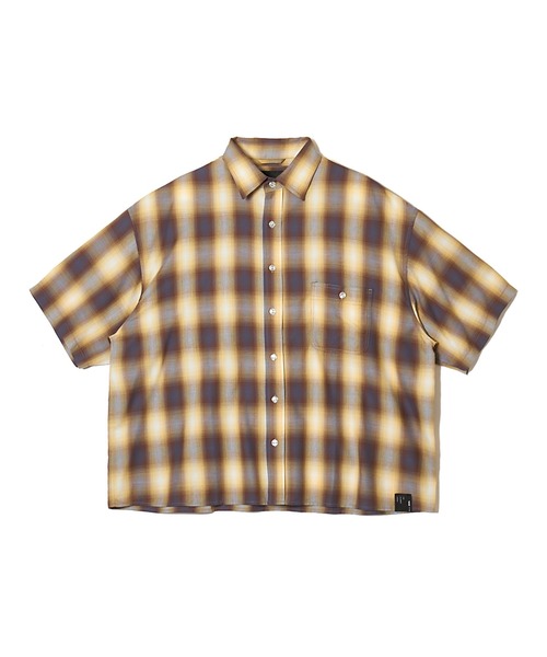 MSML（エムエスエムエル）の「OMBRE CHECK WIDE SHIRT（シャツ/ブラウス・メンズ・ブラック×ピンク/イエロー× ブルー・XL/L/M）」の2枚目の写真