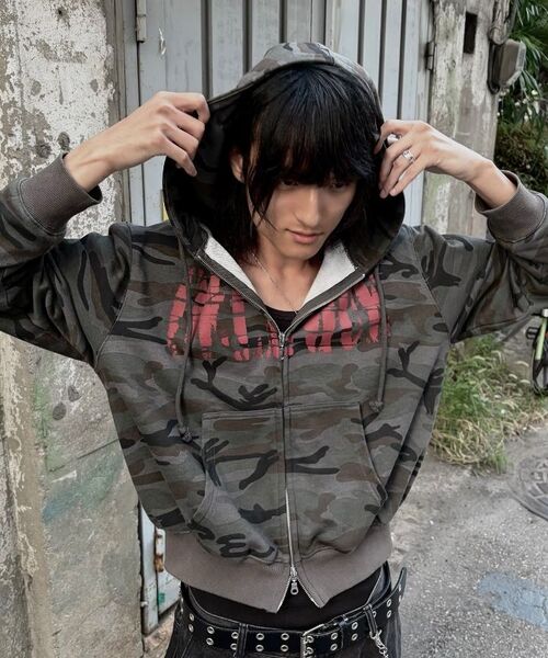 IDWS(アイドンワナセル)の「Oblique Hoodie Zip Up Dark Multi(パーカー・レディース・その他・2/1/0)」の8枚目の写真