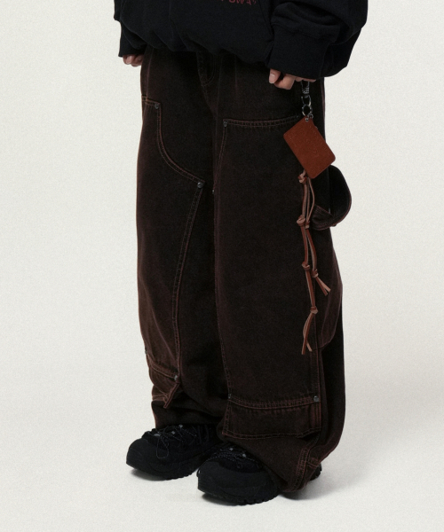 IDWS(アイドンワナセル)の「Overlap Carpenter Denim Pants Brown(デニムパンツ・レディース・その他・0/1/2)」の1枚目の写真