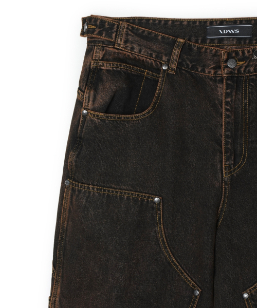 IDWS(アイドンワナセル)の「Overlap Carpenter Denim Pants Brown(デニムパンツ・レディース・その他・0/1/2)」の4枚目の写真
