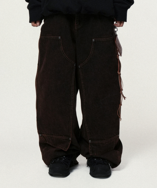 IDWS(アイドンワナセル)の「Overlap Carpenter Denim Pants Brown(デニムパンツ・レディース・その他・0/1/2)」の12枚目の写真