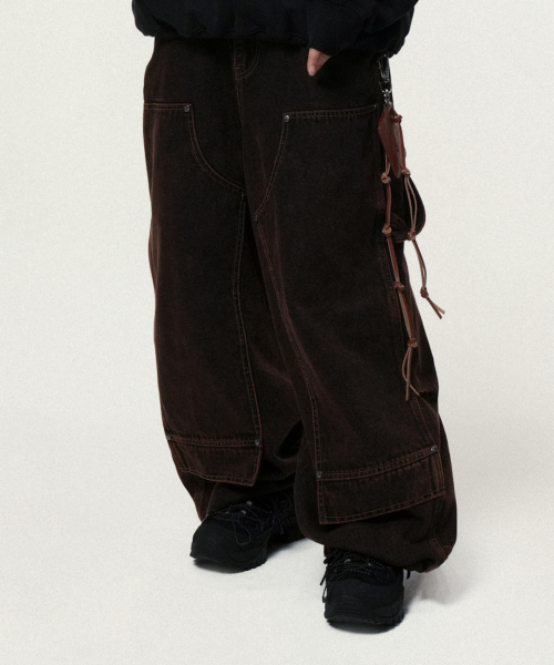 IDWS(アイドンワナセル)の「Overlap Carpenter Denim Pants Brown(デニムパンツ・レディース・その他・0/1/2)」の15枚目の写真