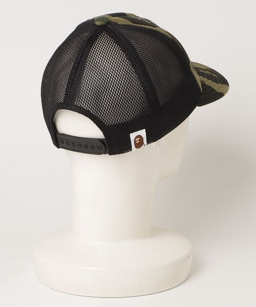 A BATHING APE（アベイシングエイプ）の「1ST CAMO NYC LOGO MESH CAP（キャップ・メンズ・グリーン/イエロー・FREE）」の7枚目の写真