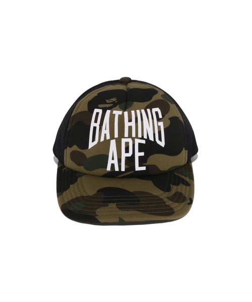 A BATHING APE（アベイシングエイプ）の「1ST CAMO NYC LOGO MESH CAP（キャップ・メンズ・グリーン/イエロー・FREE）」の3枚目の写真