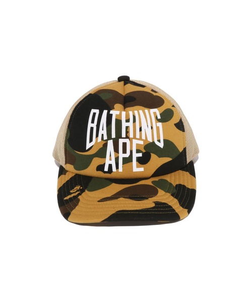 A BATHING APE（アベイシングエイプ）の「1ST CAMO NYC LOGO MESH CAP（キャップ・メンズ・グリーン/イエロー・FREE）」の4枚目の写真