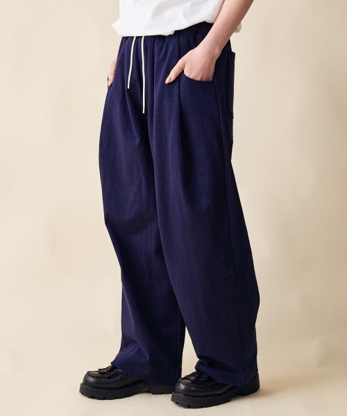 rehacer（レアセル）の「rehacer : Loop Wheel Tank Pants / ループウイール(吊り編み) タンク パンツ（その他パンツ・レディース・アイボリー/ブラック/ネイビー・SMALL）」の3枚目の写真