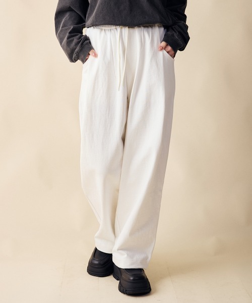 rehacer(レアセル)の「rehacer : Loop Wheel Tank Pants / ループウイール(吊り編み) タンク パンツ(その他パンツ・レディース・アイボリー/ブラック/ネイビー・SMALL)」の21枚目の写真