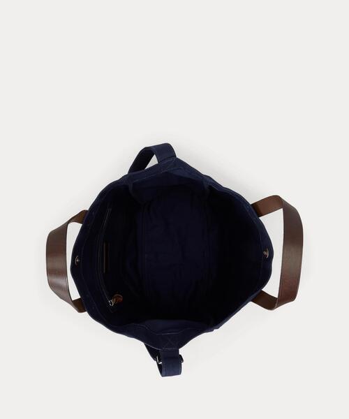 POLO RALPH LAUREN（ポロ ラルフ ローレン）の「Polo ベア キャンバス ショッパー トート（トートバッグ・メンズ・ネイビー系1・ONE）」の8枚目の写真