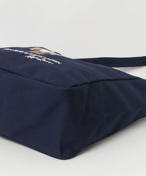 POLO RALPH LAUREN（ポロ ラルフ ローレン）の「Polo ベア キャンバス ショッパー トート（トートバッグ・メンズ・ネイビー系1・ONE）」の4枚目の写真