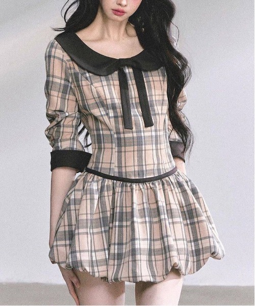 gossip!ロサンゼルス(ゴシップロサンゼルス)の「Y2K レトロ チェックワンピース(ワンピース・レディース・チェック・M)」の17枚目の写真