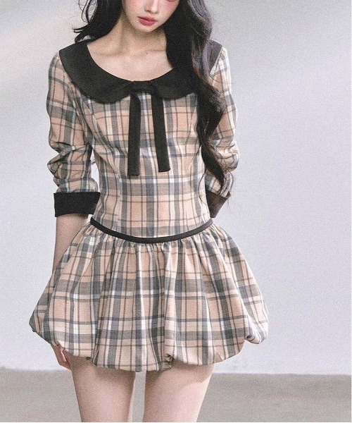 gossip!ロサンゼルス(ゴシップロサンゼルス)の「Y2K レトロ チェックワンピース(ワンピース・レディース・チェック・M)」の18枚目の写真