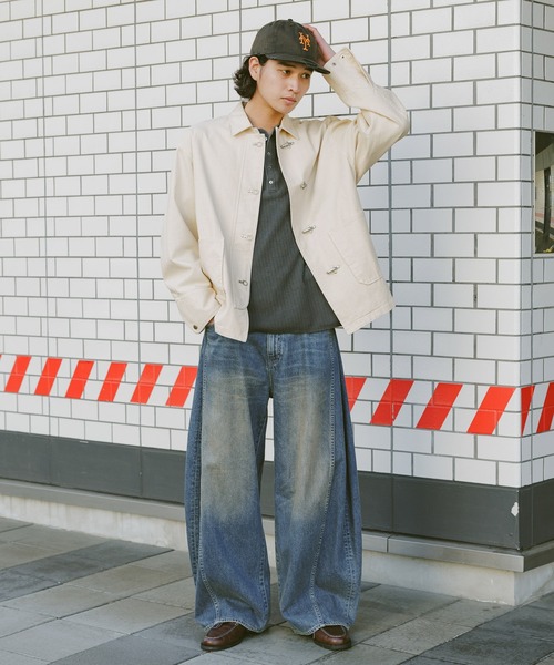 セール】Fireman Buckle Denim Shirt Jacket/ファイヤーマンバックル