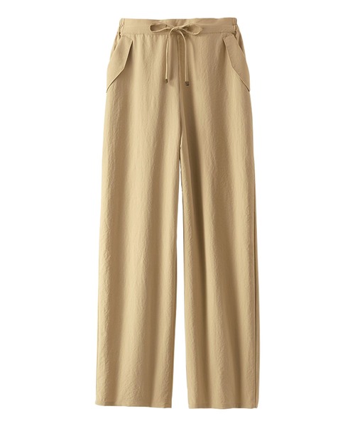 BELLUNA PLUS(ベルーナ)の「サラもちライトドロストワイドパンツ57丈(その他パンツ・レディース・オリーブ/チャコール/ベージュ/セージグリーン・SMALL/X-LARGE/LARGE/MEDIUM)」の9枚目の写真