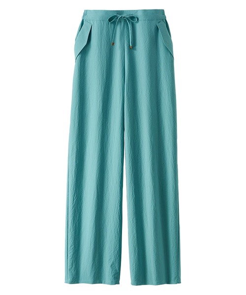 BELLUNA PLUS(ベルーナ)の「サラもちライトドロストワイドパンツ57丈(その他パンツ・レディース・オリーブ/チャコール/ベージュ/セージグリーン・SMALL/X-LARGE/LARGE/MEDIUM)」の11枚目の写真