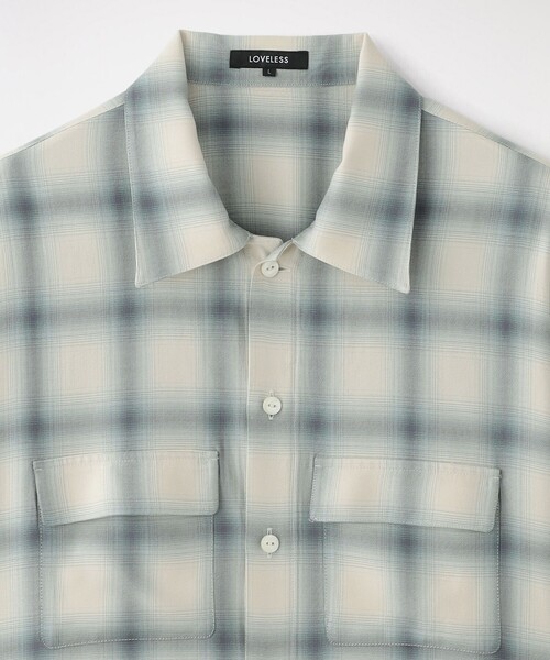 LOVELESS（ラブレス）の「レーヨンオンブレCPOシャツ（シャツ/ブラウス・メンズ・ブラック/ホワイト系その他・L/M）」の11枚目の写真