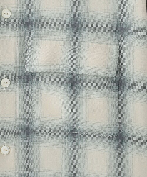 LOVELESS（ラブレス）の「レーヨンオンブレCPOシャツ（シャツ/ブラウス・メンズ・ブラック/ホワイト系その他・L/M）」の15枚目の写真