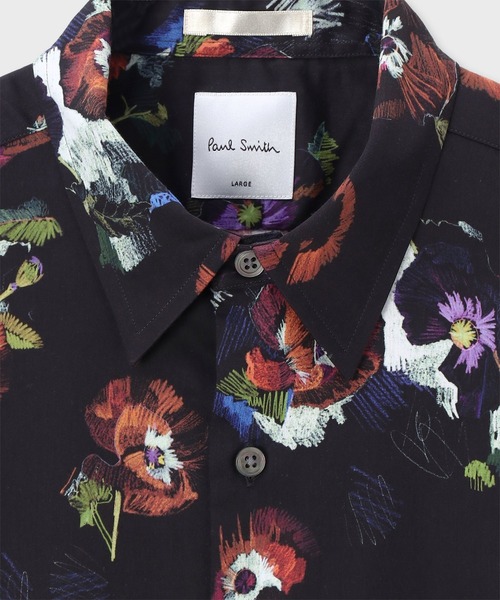 Paul Smith（ポールスミス）の「"Poppy Sketch" プリント シャツ / 163646 309（シャツ/ブラウス・メンズ・ブラック/オフホワイト・SMALL/MEDIUM/LARGE/X-LARGE）」の5枚目の写真