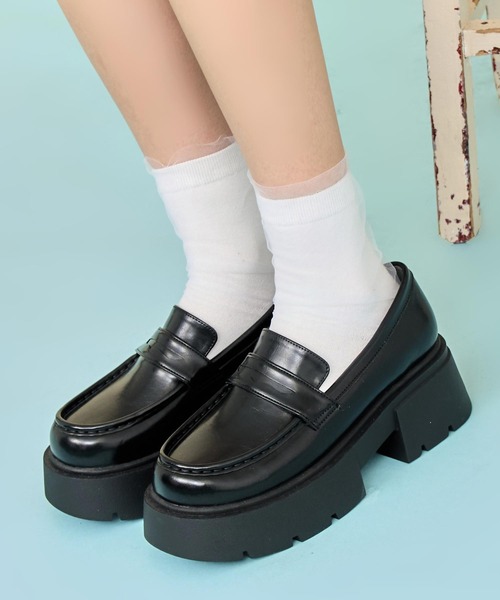 ANAP(アナップ)の「厚底ローファー(ローファー・レディース・ブラック・S/M/L)」の2枚目の写真