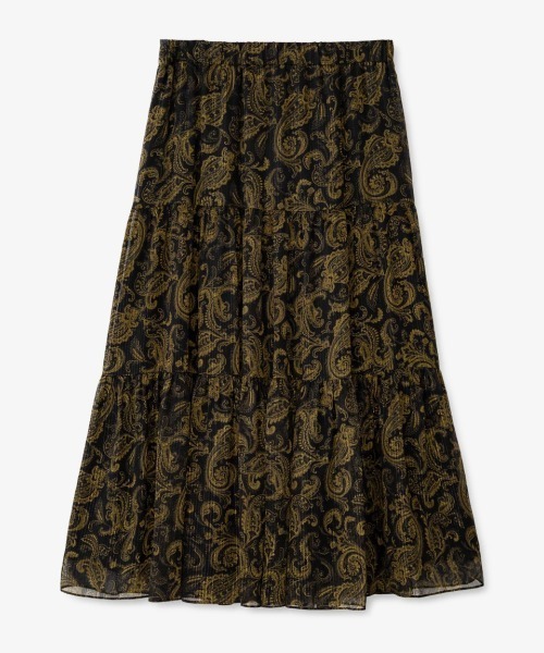MICHAEL KORS(マイケルコース)の「ペイズリー プリント ミディ スカート(スカート・レディース・グリーン系・XXS/XS/S)」の1枚目の写真