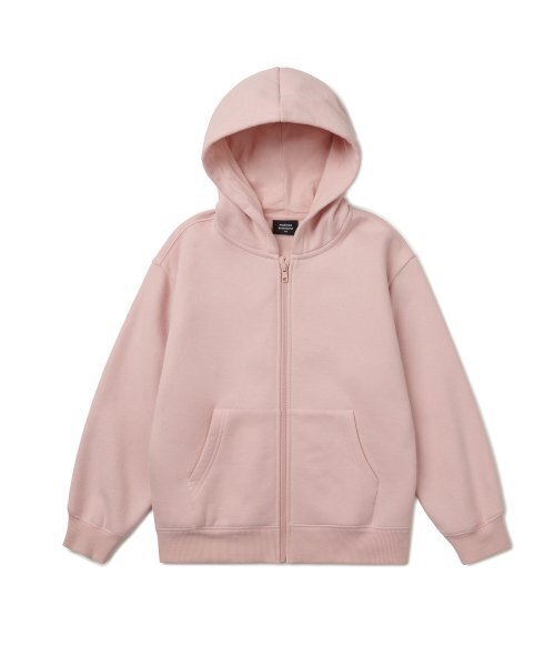 MUSINSA STANDARD KIDS（ムシンサスタンダードキッズ）の「起毛オーバーサイズフードパーカージップアップ[インディアンピンク]（ブルゾン・レディース・その他・100/110/120/130/140）」の2枚目の写真
