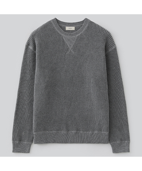 FABREGAT(ファブレガ)の「ワッフルコットンストラクチャーニット (4COLOR)(ニット/セーター・レディース・ホワイト/ブラック/ベージュ/グレー・2/3)」の3枚目の写真