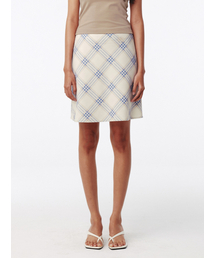 Kijun（キジュン）の「エッセンシャルチェックミニスカート ブルー（スカート）」