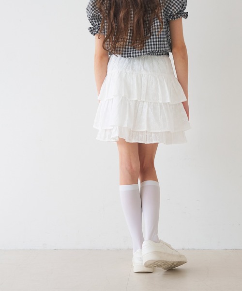 coca（coca）（コカ）の「キッズ　レースフリルスカート（スカート・キッズ・ホワイト・120/130/140/150）」の5枚目の写真
