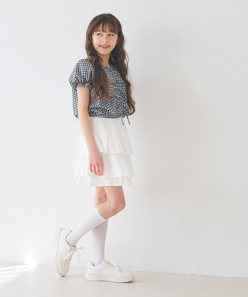 coca（coca）（コカ）の「キッズ　レースフリルスカート（スカート・キッズ・ホワイト・120/130/140/150）」の6枚目の写真