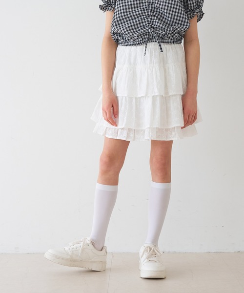 coca（coca）（コカ）の「キッズ　レースフリルスカート（スカート・キッズ・ホワイト・120/130/140/150）」の7枚目の写真