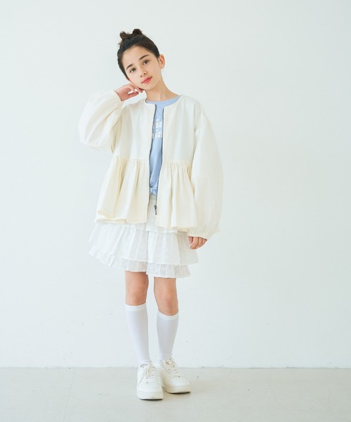 coca（coca）（コカ）の「キッズ　レースフリルスカート（スカート・キッズ・ホワイト・120/130/140/150）」の10枚目の写真