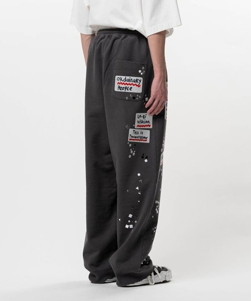 Maison MIHARA YASUHIRO（メゾンミハラヤスヒロ）の「【Maison MIHARAYASUHIRO/ミハラヤスヒロ】EMBELLISHED STICKER PANTS（スウェットパンツ・メンズ・ホワイト/ブラック・46）」の6枚目の写真